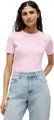 Produktbild: Tommy Hilfiger Damen T-Shirt Kurzarm New Slim Cody mit Rundhalsausschnitt, Rosa (Classic Pink), L