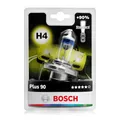 Produktbild: Bosch H4 Plus 90 Halogen-Glühlampe für Auto-Scheinwerfer, 12 V 60/55 W, 90 % mehr Licht - Lampensockel Typ P43t - 1 Ersatz-Scheinwerferlampe