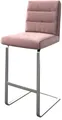 Produktbild: DELIFE Barhocker Pela-Flex, Freischwinger flach Edelstahl Samt Rosé
