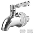 Produktbild: Hbsite Getränkespender Zapfhahn Ersatz Weinfass Wasserhahn 304 Edelstahl Ersatz Wasserhahn Glas Container Hahn Getränk Kaffee Bier Trinkbrunnen(16mm)