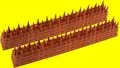 Produktbild: 10er-Set Taubenabwehr Taubenspikes Tier/Vogel-Spike Kunststoff-Stachel ziegelrot