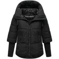 Produktbild: Navahoo Steppjacke Lotusherz XIV Warme gesteppte Winterjacke mit Rippstrickärmeln schwarz XL (42)