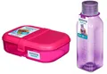 Produktbild: Sistema SET (41675+870)Lunchbox Ribbon Lunch 1,1 L (Rosa)+quadrat. Flasche(Lila)