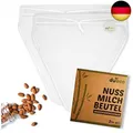 Produktbild: DuEco Nussmilchbeutel mit 2 Stück V-form 28 x 30 cm für Bio Nussmilch & P