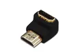 Produktbild: AK-330502-000-S HDMI Adapter, Typ A, 90ø angled St/Bu, Ultra HD 60p, sw, gold