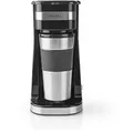 Produktbild: NEDIS Kaffeeautomat 1Tasse 700W 0.42L Thermo-Reisebecher swsi KACM300FBK - Schwarz/Silber