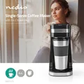 Produktbild: 1 Tassen Single Kaffeemaschine mit Thermobecher 0,42l kaffeemaschine Mini Filter