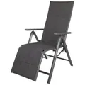 Produktbild: Florabest Gartenliege Relaxsessel Aluminium Anthrazit Hochlehner Garten Liege Klappbar