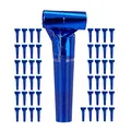 Produktbild: Relaxdays 500 x Partytröten, Luftrüssel Kinder, Tröten Kindergeburtstag, Party Pack Krachmacher, Blasrüssel, blau