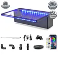 Produktbild: Pool Wasserfall Bachlaufset Garten Brunnen mit Farbwechsel LED 30cm Teichfontäne