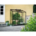 Produktbild: Halls Gewächshaus Altan 1,3 m² Schwarz 3 mm Blankglas Anlehngewächshaus