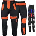 Produktbild: German Wear Herren Motorradhose mit Protektoren Textil Motorrad Hose Kombihose herausnehmbar washbar Futter wasserabweisend Orange - 48