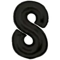 Produktbild: Amscan Große Zahl 8 Silk Lustre schwarz Folienballon N34 verpackt 86 cm