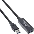 Produktbild: InLine® USB 3.2 Gen.1 Aktiv-Verlängerung, Stecker A an Buchse A, schwarz, 10m