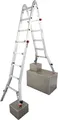 Produktbild: KRAUSE Gelenkleiter TeleVario, Alu, 4x5 Sprossen, Arbeitshöhe ca. 606 cm