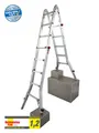 Produktbild: KRAUSE MONTO TeleVario Gelenk-Teleskopleiter mit 4 Holmverlängerungen | 4x5 Sprossen - Art-Nr: 129987