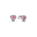 Produktbild: Pandora Ohrstecker Damen Rosa Herz Zirkonia Sterling-Silber 298427C02