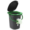 Produktbild: Camping Eimer Toilette WC Outdoor Universal Garten Angeln Reise Schwarz Grün 19L