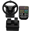 Produktbild: Logitech G Saitek Farm Sim Controller Lenkrad Pedale Gas- Brems Steuerset 900°