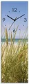 Produktbild: ARTLAND Wanddeko Wanduhr ohne Tickgeräusche Glas Quarzuhr 20x60 cm Rechteckig Lautlos Strand Ostsee Meer Landschaft Düne Natur Maritim S9OJ