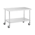 Produktbild: Edelstahltisch mit Rollen - PREMIUM - 70 x 120 cm - 158 kg - Royal Catering RCAT-120/70-W