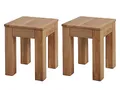 Produktbild: Krok Wood 2X Hocker aus Massivholz 35x35x45 cm (Bonn Eiche)