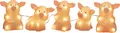 Produktbild: Konstsmide - LED Acryl Schweine 5-er Set, pink, 40 warm weiße Dioden, 24V Außentrafo (IP44), 0,8W, weißes Kabel- 6232-343