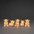 Produktbild: Konstsmide 6232-343 LED Acryl Leucht Figur Schweine rosa 5er Set Garten Deko
