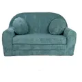 Produktbild: Kindersofa aus Cord mit Verlängerung – Mehr Platz, mehr Komfort! - Türkis
