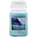 Produktbild: Gläserne Duftkerze von Village Candle, 737 g, glas, blau, 10cm l x 10cm w x 17.5cm h