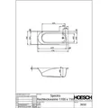 Produktbild: Hoesch Badewanne SPECTRA 1700x750x480mm we (150 l, 170 cm, 75 cm) (3650.010)