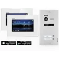 Produktbild: Video Türsprechanlage mit Smartphone App für 2 Familienhaus, 2x Monitore, Balter EVO WLAN