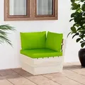 Produktbild: vidaXL Garten-Paletten-Ecksofa mit Kissen Imprägniertes Fichtenholz