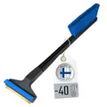Produktbild: Auto Eiskratzer mit Besen Auto Schneebesen mit Eiskratzer Messing Eiskratzer mit Besen Auto Kratzer mit Besen Scheibenkratzer Eisschaber Schneebürste Schneefeger (L&P A056 Schwarz Blau)