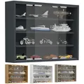 Produktbild: VCM Glasvitrine hängend Vitrine Glas mit ESG-Sicherheitsglas Maße: H. 40 x B. 57 x T. 10 cm Hängevitrine Glas Modern und platzsparend Glas Vitrinenschrank - Agisa M