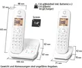 Produktbild: Panasonic KX-TGC422GW weiß schnurloses Telefon RufnummerAnzeige Anrufbeantworter
