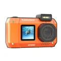 Produktbild: AgfaPhoto Realishot WP9500 - wasserdichte Digitalkamera, 7m wasserdicht, 24 MP, Digitaler Zoom, 4K Video, Doppelbildschirm 2,9”/1,4” - Orange