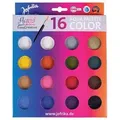 Produktbild: Jofrika 708795 Aqua Color Palette, 15 wasserlöslichen Farben & 1 x Glitzerpuder inkl. 2 Pinsel, mehrfarbig, 16-teilig (1 Set)