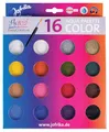Produktbild: JOFRIKA Aqua Color Palette 16er | Schminke mit 15 Farben und Glitzerpuder | Inklusive Pinsel | Wischfest | Wasserlöslich | Leichte Handhabung | Karneval, Halloween u. Events | mehrfarbig 708795 - STD