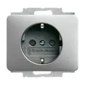 Produktbild: Steckdosen-Einsatz mit erhöhtem Berührungsschutz, Schutzkontakt, 16 Ampere, 250 Volt titan, Retail