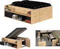 Produktbild: Erwachsenenbett mit Hubkasten – Eiche und Schwarz 166 x 67 x 206 cm