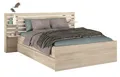 Produktbild: Stauraum Bett Parisot Escale 2  Eiche 140 x 200 Schubladen Kopfteilablagen