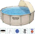 Produktbild: Bestway Power Steel Swimmingpool Set mit Dach 396x107 cm