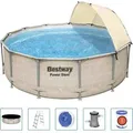 Produktbild: Power Steel Swimmingpool Set Mit Dach 396x107 Cm Bestway