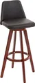 Produktbild: Barhocker MCW-C43, Barstuhl Tresenhocker, Holz Kunstleder drehbar braun