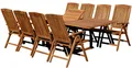 Produktbild: ASS ALEOS. Teak Gartengarnitur Gartenset Set Tobago Ausziehtisch 180-240cm mit 8X Hochlehner Sessel Stühle