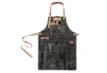 Produktbild: BLACK FOREST FOX Grillschürze LOGAN MASTERPIECE Leder Grill BBQ Arbeits Koch Schürze Cracker Schwarz, (Set)