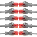 Produktbild: BIGtec 10 Stück – 0,15m LAN Kabel Netzwerkkabel Patchkabel Ethernet 2 x RJ45 Stecker High Speed grau kompatibel zu Cat.5 Cat.6 Cat.7 Cat.8 Switch Router Modem Patchpanel Access Point Patchfeld