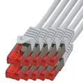 Produktbild: 10 x 0,15m CAT.5 Gigabit Patchkabel Netzwerkkabel grau LAN Netzwerk Kabel CAT5