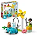 Produktbild: LEGO 10985 DUPLO Town Windrad und Elektroauto, Spielzeugauto-Lernspielzeug für Mädchen und Jungen ab 2 Jahren, für nachhaltiges Spielen und die Entwicklung von Kleinkinder